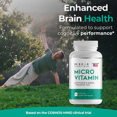 Bottle label of Dr Brad Stanfield showing choline and methylcobalamin core for cognitive processing