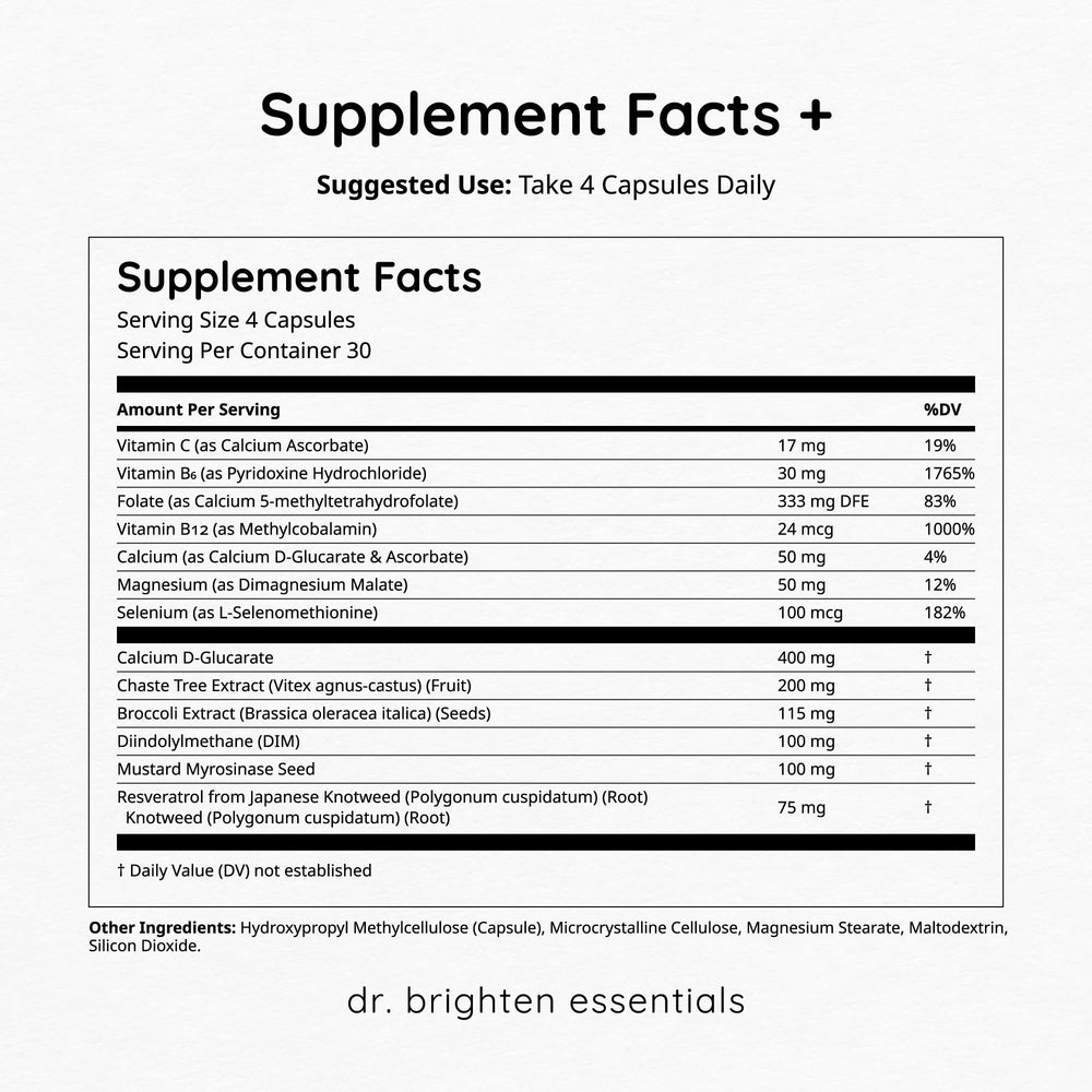 Dr. Brighten Balance USA-made seal on packaging.