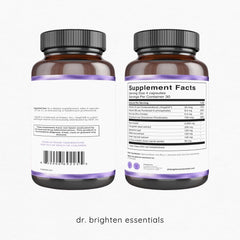 Dr. Brighten Myoinositol Plus capsules with clear label highlighting ovarian support.