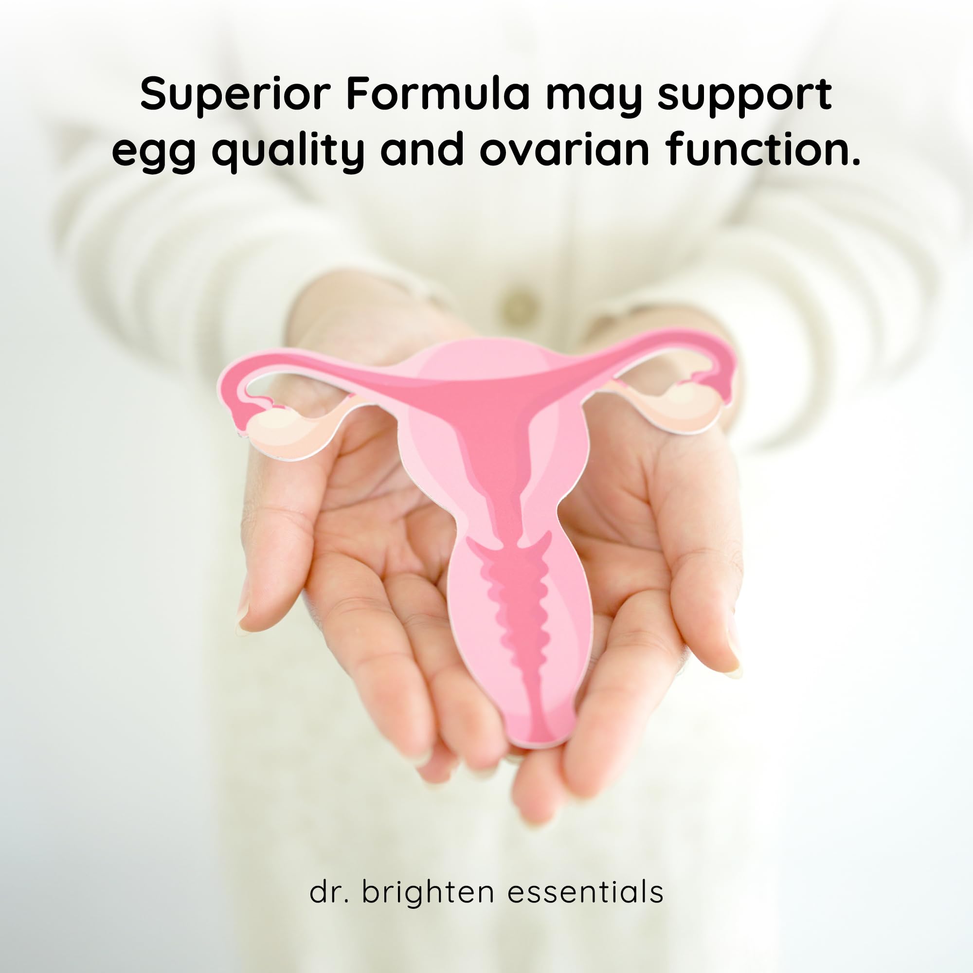 Dr. Brighten Myoinositol Plus label emphasizes doctor formulated ratio for hormone health.