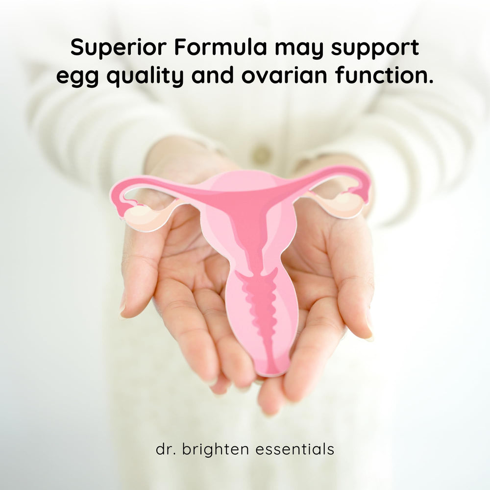 Dr. Brighten Myoinositol Plus label emphasizes doctor formulated ratio for hormone health.