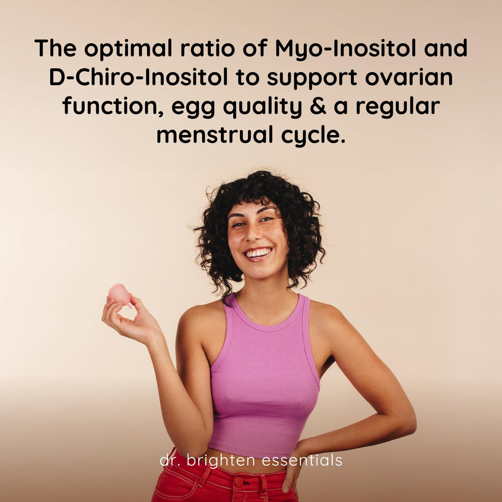Dr. Brighten Myoinositol Plus pour demonstrates easy daily dosing.