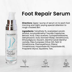 DR CANUSO two-step system graphic illustrating complete foot and nail treatment