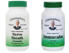 Dr. Christopher’s Nerve Sheath & Immucalm bundle capsules for daily wellness and immune support.