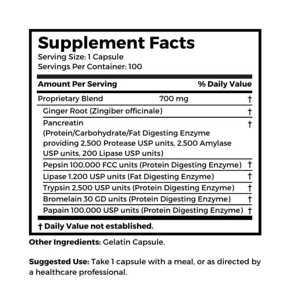 Dr. Clark Digestive Enzymes label detail shows hypoallergenic, additive-free formula.