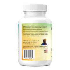 Bottle of Dr Clark Digestive Enzymes on a shelf with everyday digestive support
