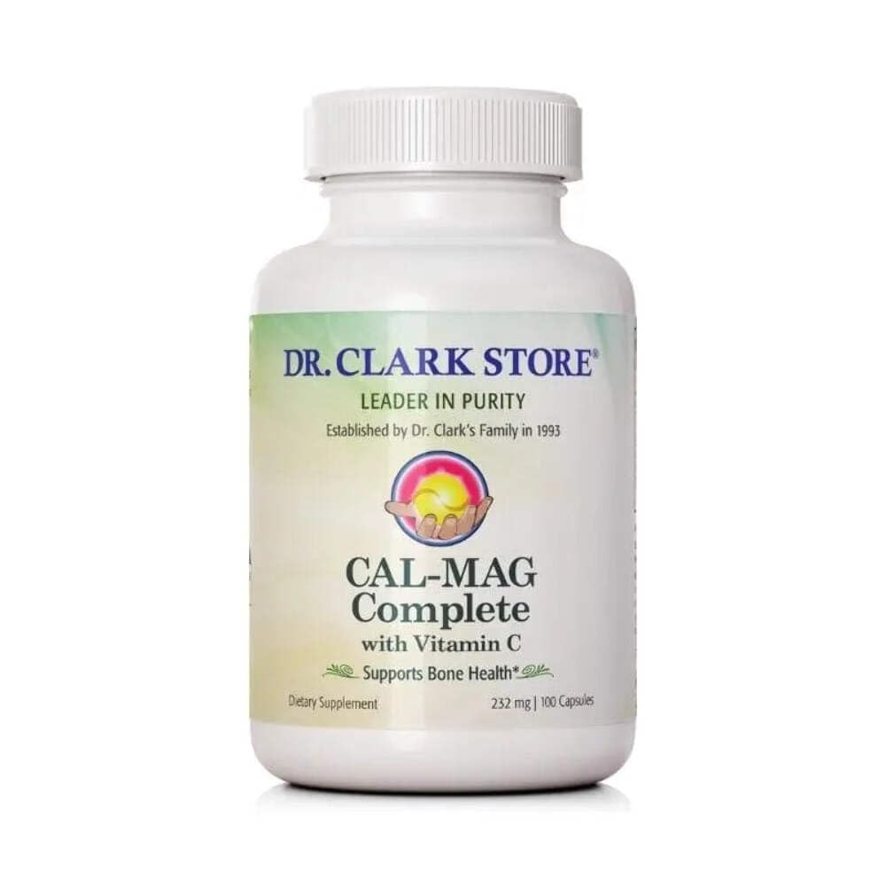 Dr Clark Store Cal-Mag Complete 2:1 bottle front showing the bone support formula