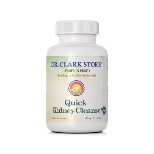 Dr. Clark Kidney Cleanse bottle front view for daily kidney support.