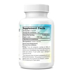 Dr. Clark Store pepsin capsules ready to take with meals for protein breakdown