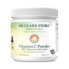 Dr Clark Store Vitamin C powder bottle shown for immune support potential