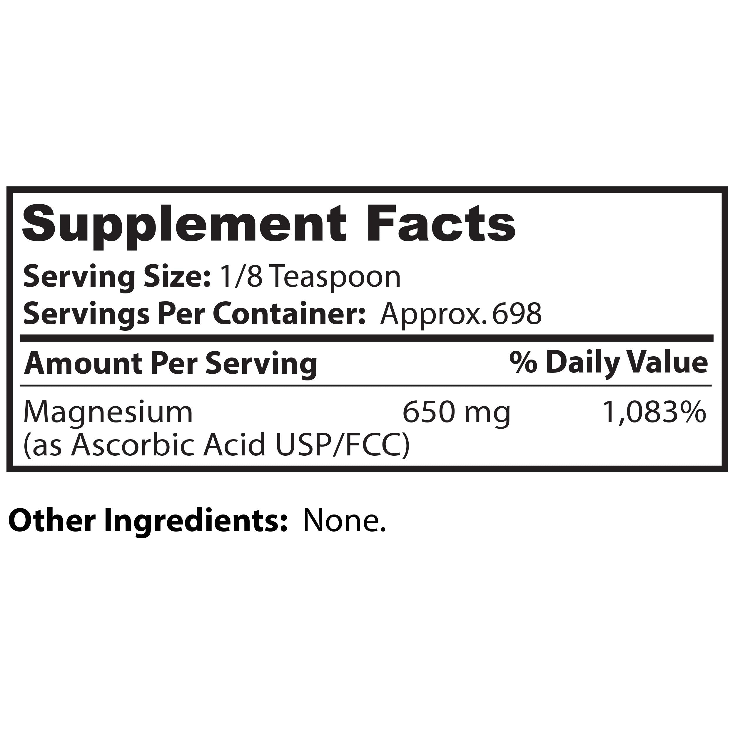 Dr Clark Store Vitamin C powder measuring cup showcases convenient serving size