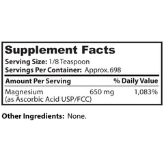 Dr Clark Store Vitamin C powder measuring cup showcases convenient serving size
