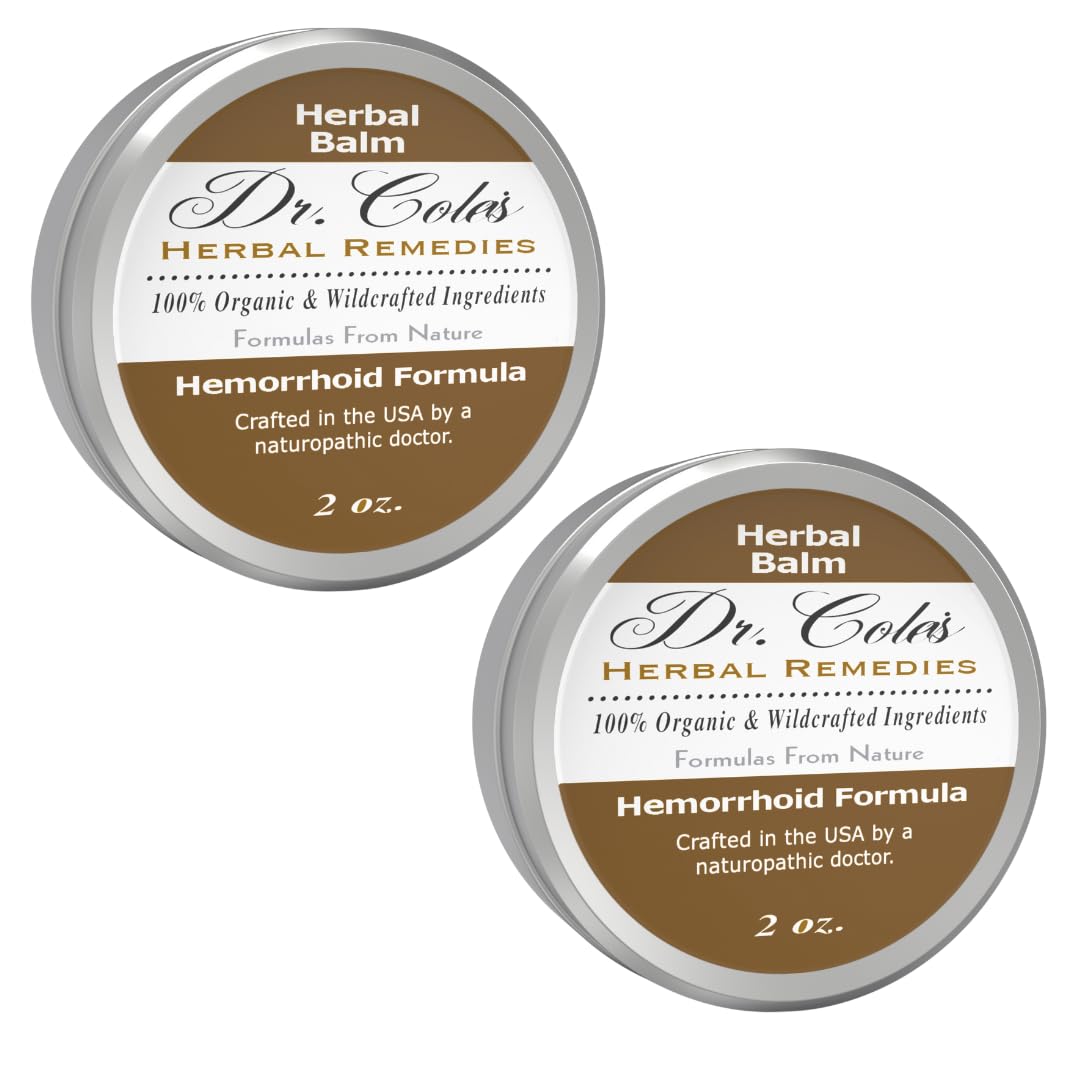 Dr. Cole's Hemorrhoid Balm 2oz jar — soothing botanicals for daily comfort.