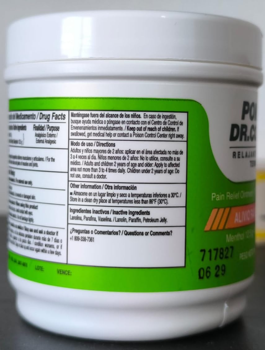 Dr Collado application on back demonstrates simple, comforting use.