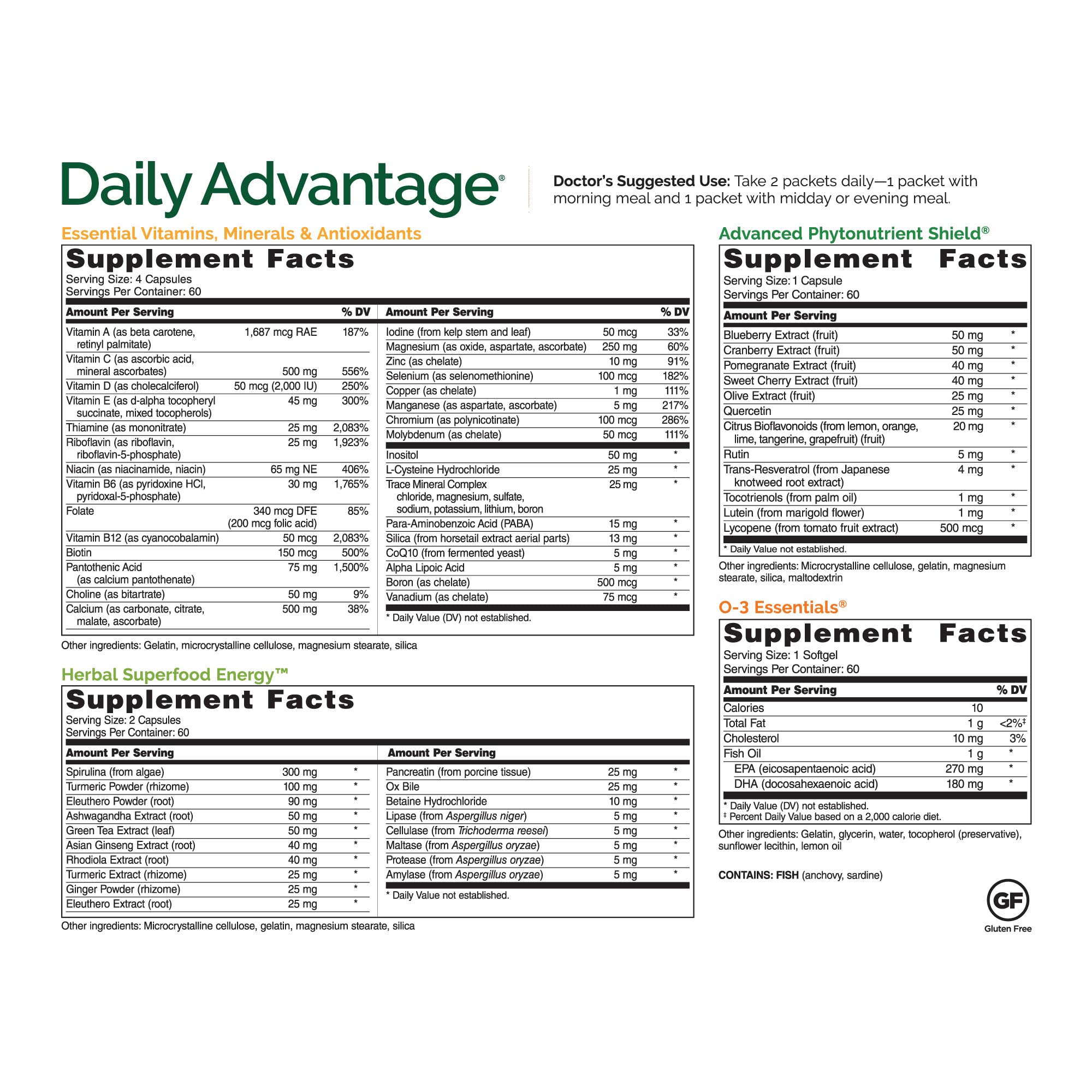 Dr. David Williams Daily Advantage immune-support packets with fresh fruit nearby