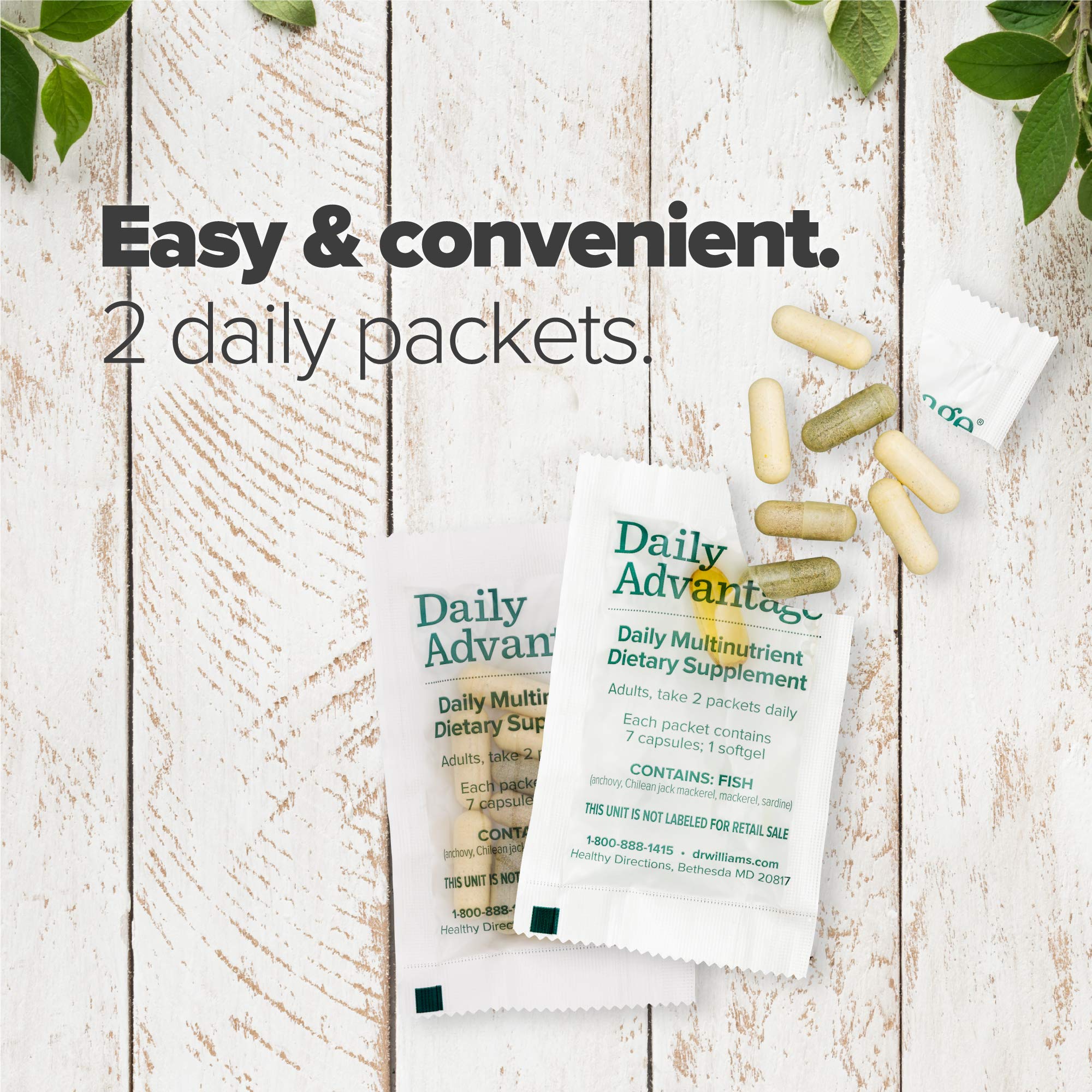 Dr. David Williams Daily Advantage USA-made packets with a quality seal
