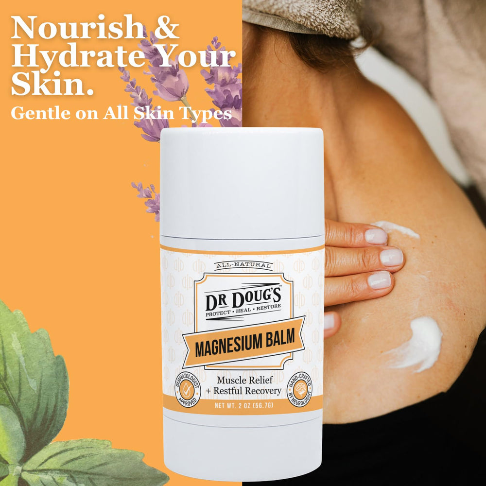 Dr. Doug's magnesium balm supports skin tightening without harsh chemicals