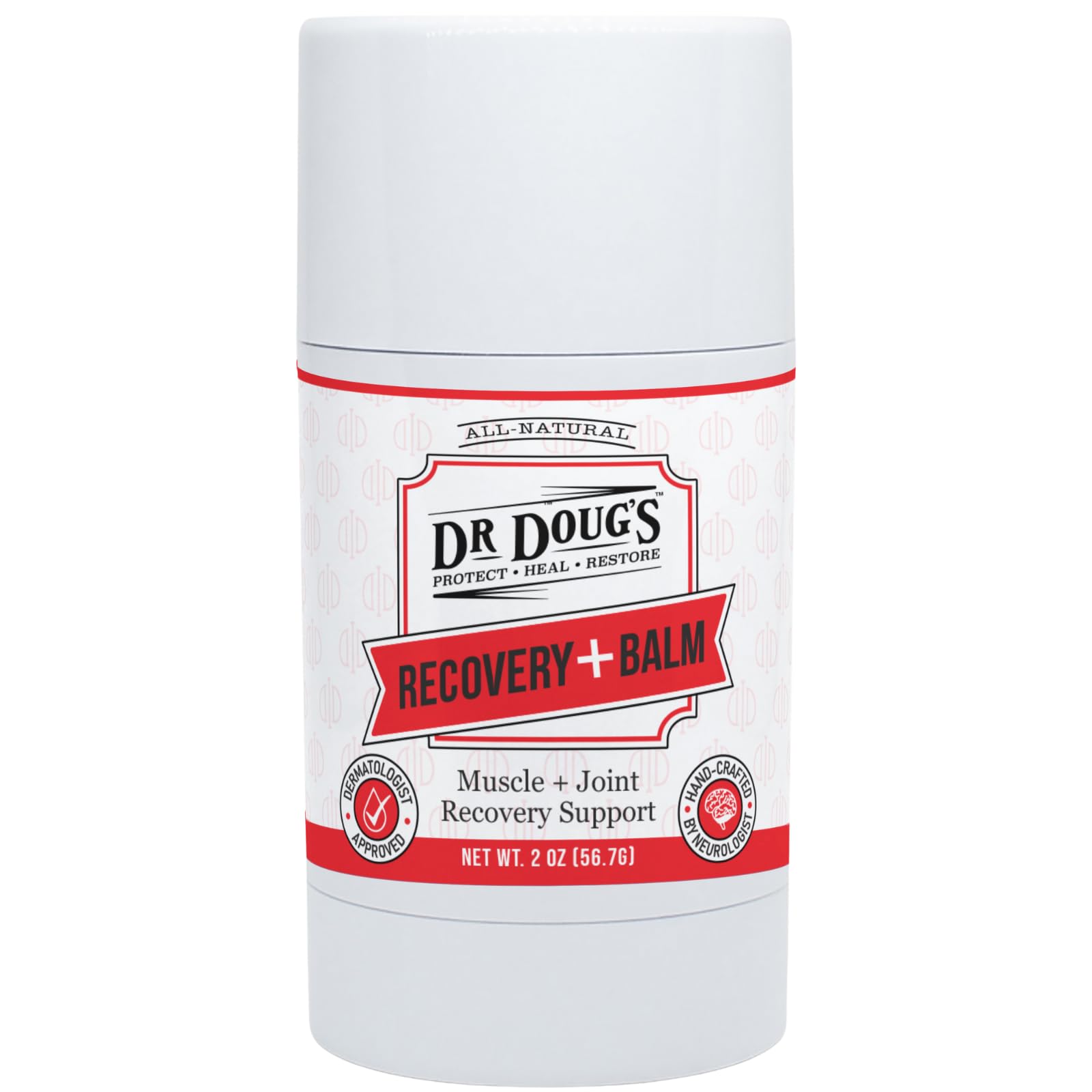 Dr. Doug's Recovery Balm bottle shown for easy post-activity relief.