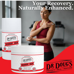 Dr. Doug's Recovery Balm organic ingredients provide gentle hydration and skin nourishment.