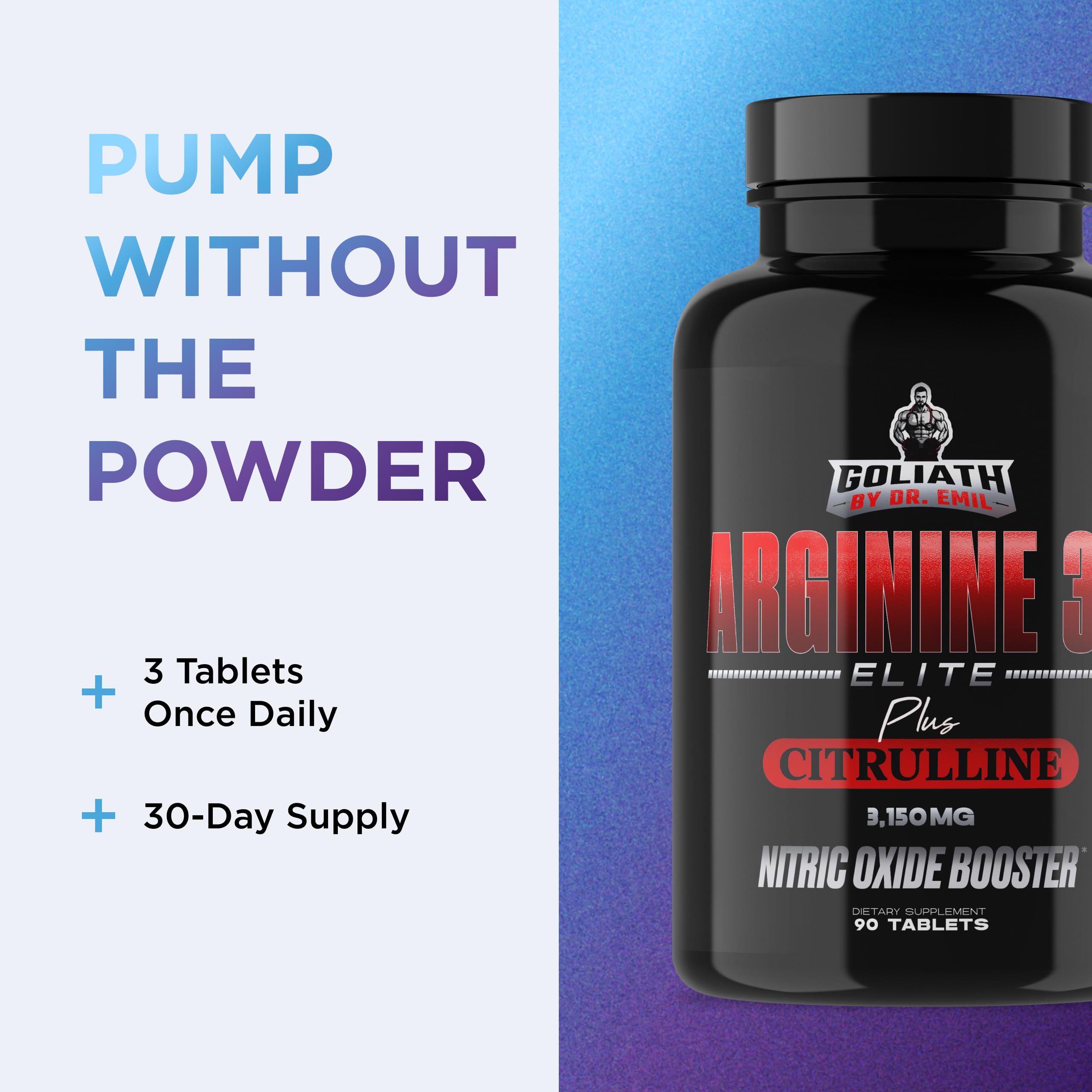 DR. EMIL NUTRITION L-Arginine AAkg HCL blend close-up underscores science-backed formulation