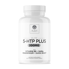 DR. EMIL NUTRITION Elite 5-HTP bottle promotes calm evenings.