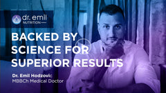 DR. EMIL NUTRITION Lifestyle shot showing capsules fitting daily routine.