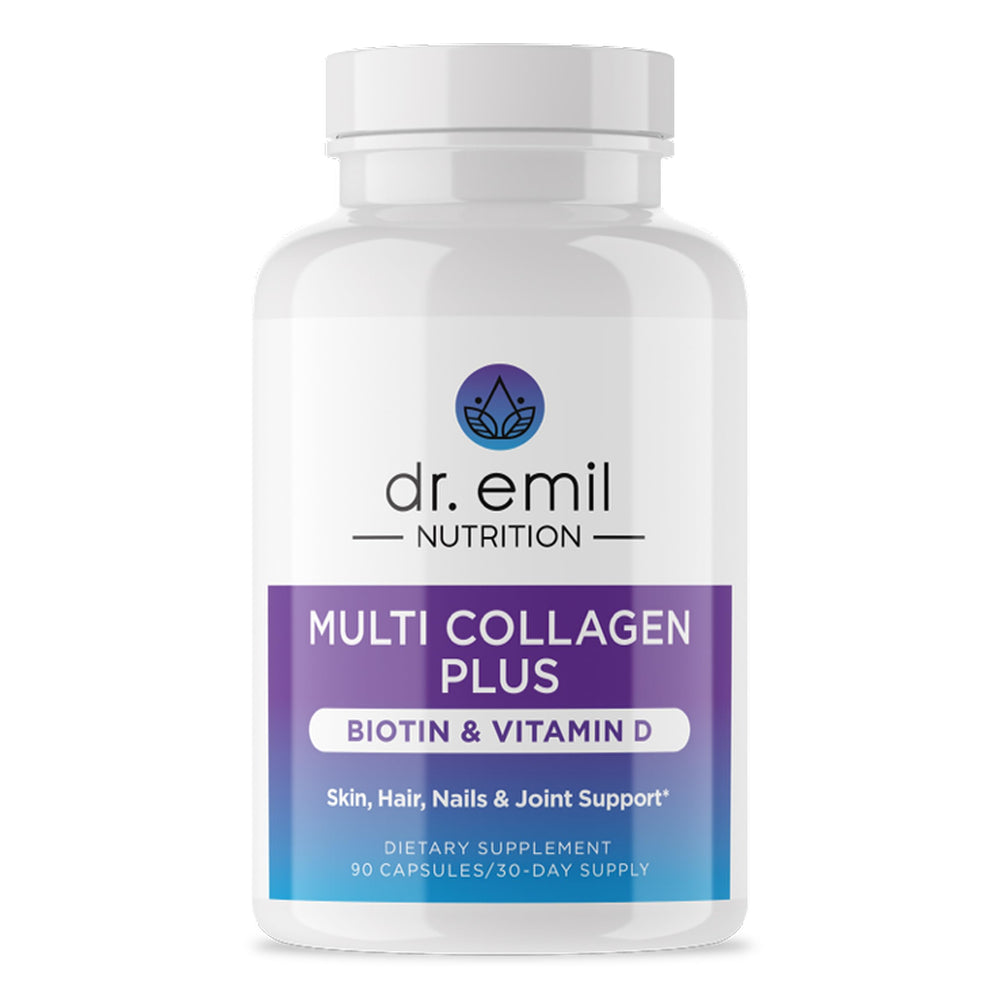 DR. EMIL NUTRITION Multi Collagen Plus bottle for daily hair, skin, nails support
