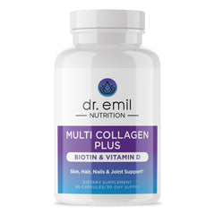 DR. EMIL NUTRITION Multi Collagen Plus bottle for daily hair, skin, nails support
