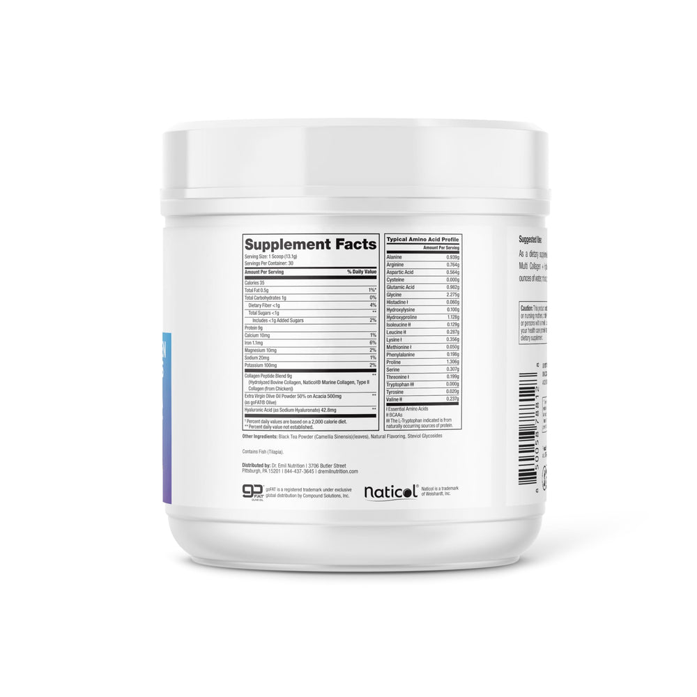 DR. EMIL NUTRITION Multi Collagen Plus Peppermint Tea drink shows easy mixability.