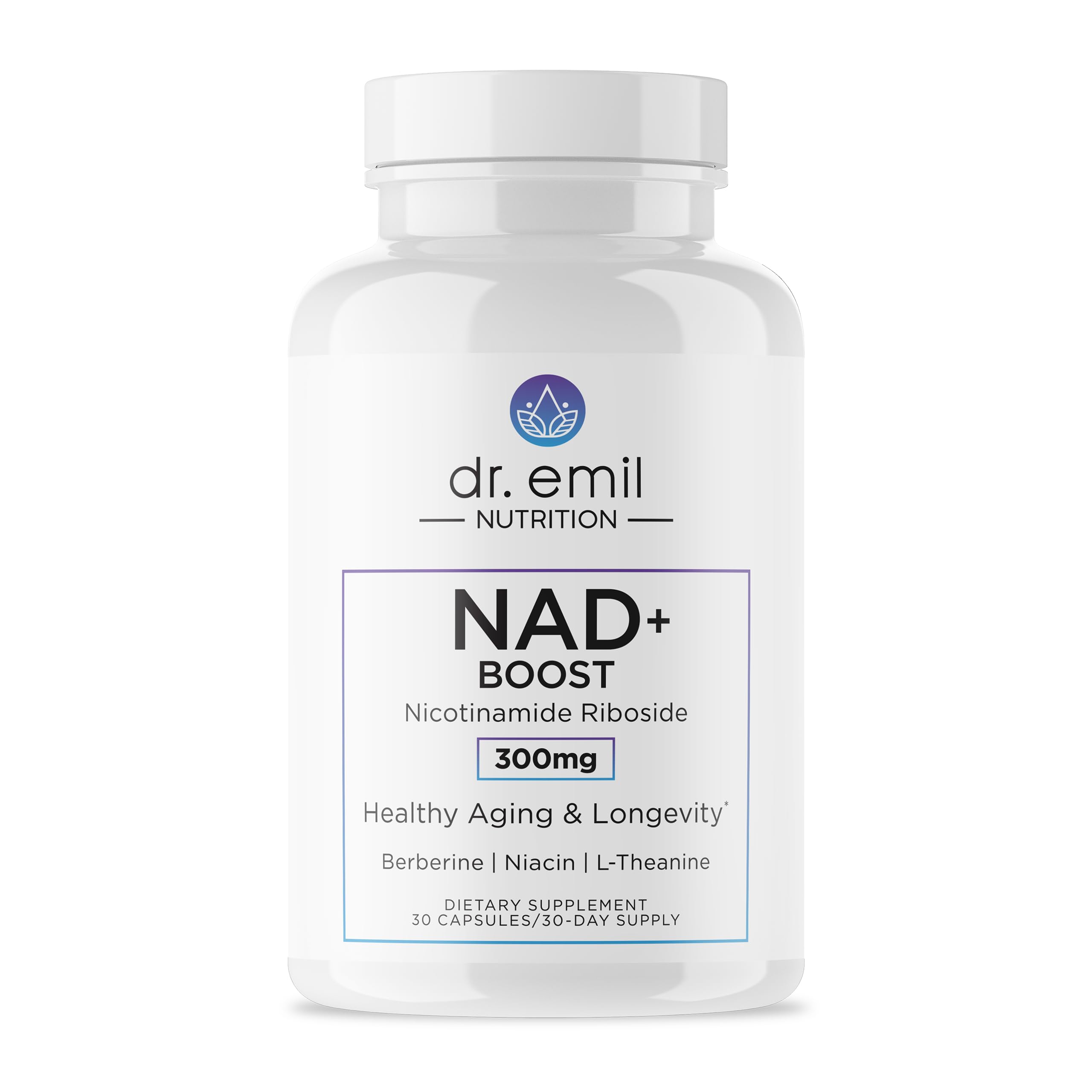 DR. EMIL NUTRITION NAD+ Boost bottle front for daily longevity support