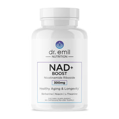 DR. EMIL NUTRITION NAD+ Boost bottle front for daily longevity support