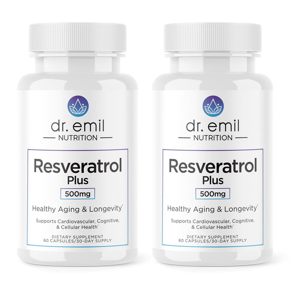 DR. EMIL NUTRITION Resveratrol bottle pour for daily longevity support