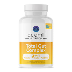 DR. EMIL NUTRITION Total Gut Health Complex bottle for daily digestive support.