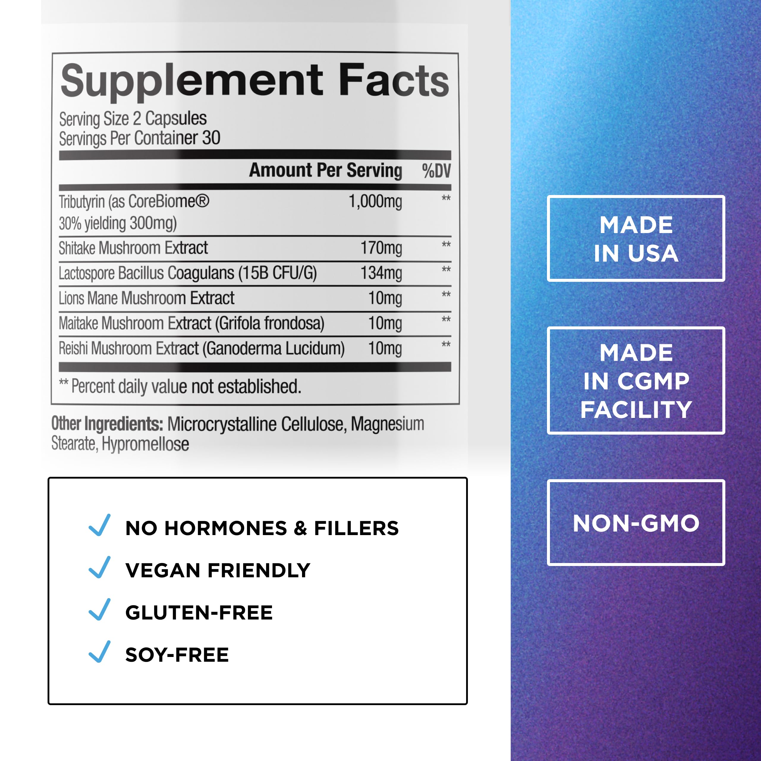 DR. EMIL NUTRITION Total Gut Health Complex capsules close-up for gut balance.