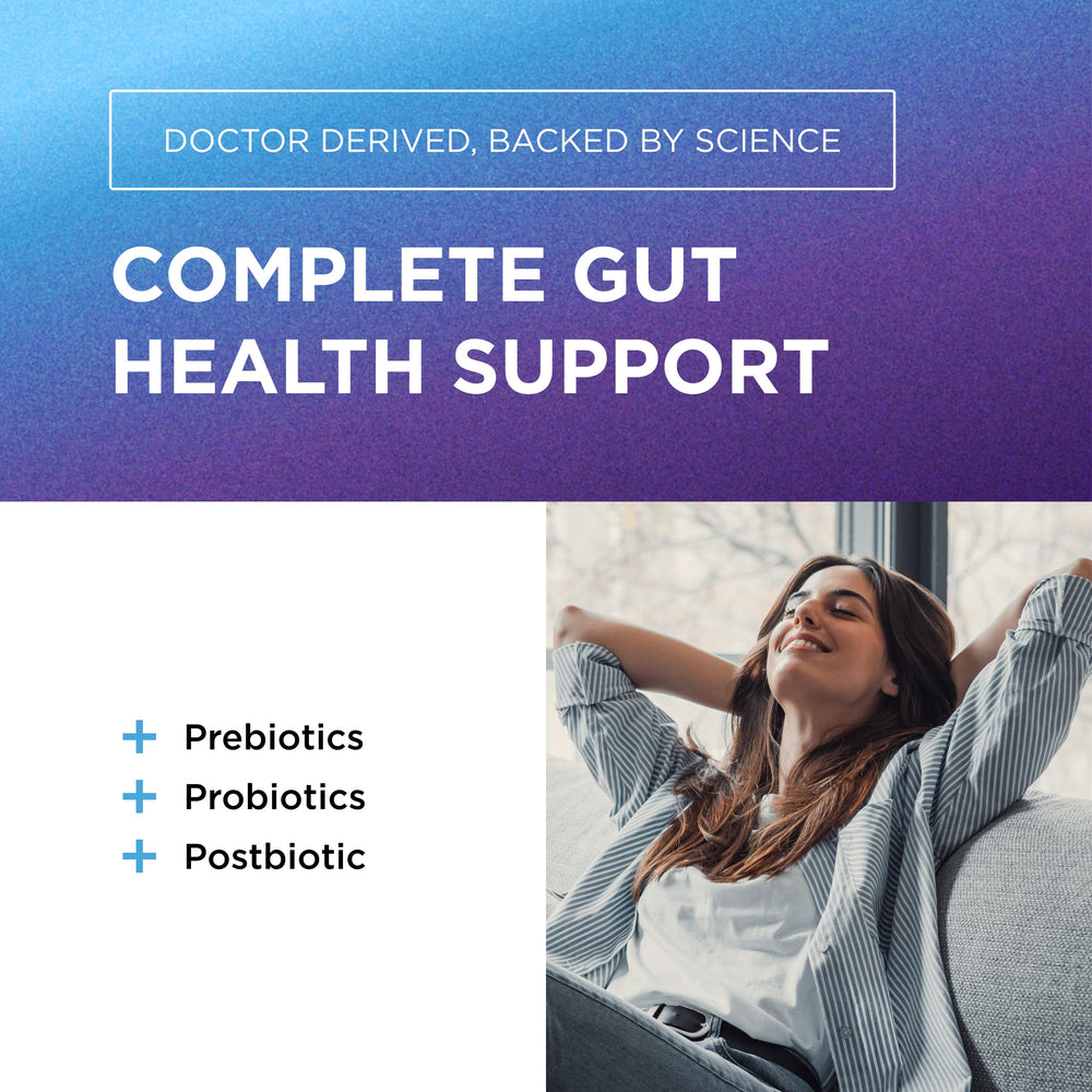 DR. EMIL NUTRITION Total Gut Health Complex label detail highlights non-GMO features.