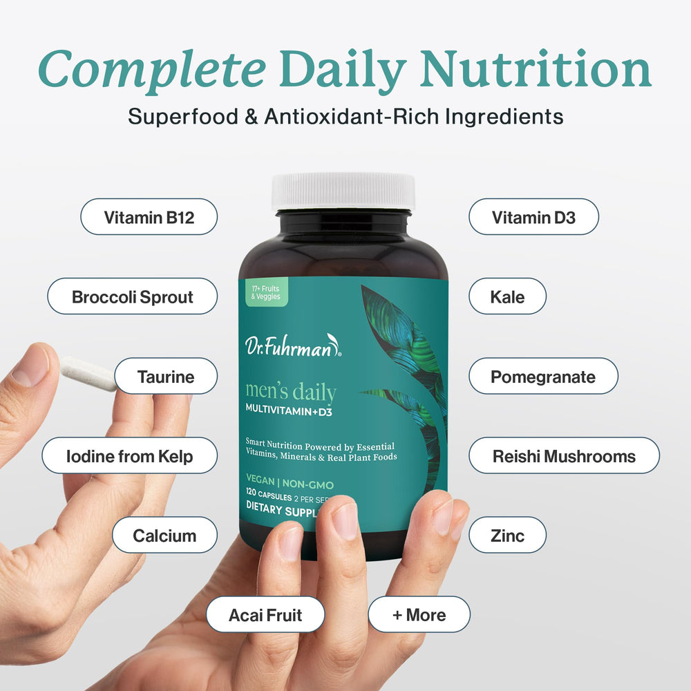 Dr. Fuhrman D3 vitamin tablet highlighting essential nutrient support.