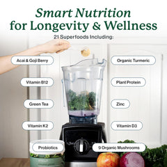 Dr. Fuhrman greens powder whisked into a glass for quick daily boost.