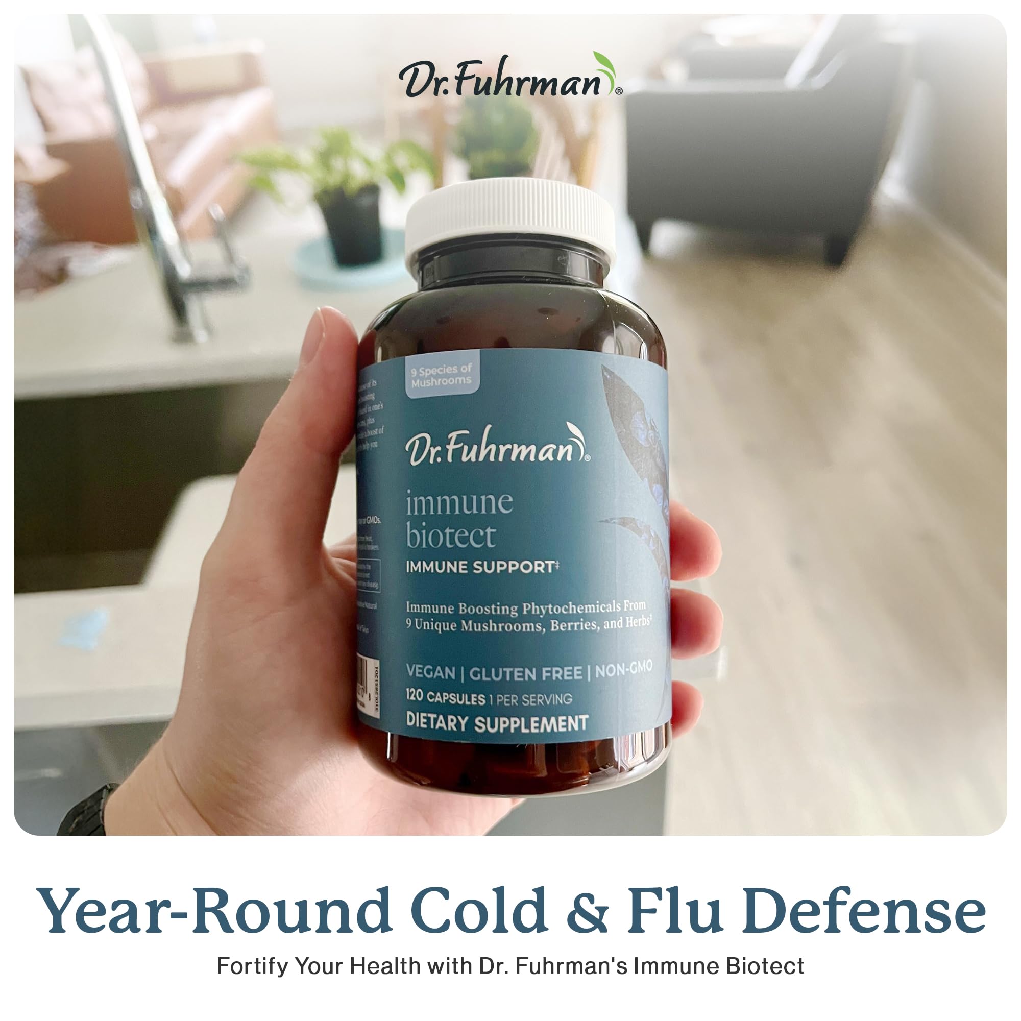 Dr. Fuhrman pills close-up emphasizing capsule form and daily dose convenience