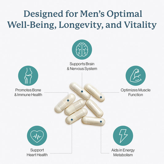 Dr. Fuhrman men's multivitamin back label detailing ingredients and free-from additives.