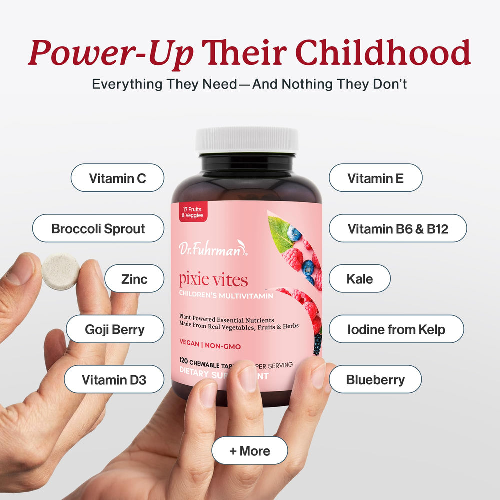 Berry-flavored Pixie Vites hinting at tasty, sugar-free daily vitamins