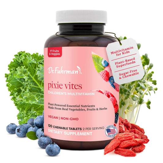 Pixie Vites bottle pour showing easy daily nutrition for growing kids