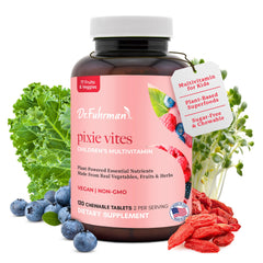 Pixie Vites bottle pour showing easy daily nutrition for growing kids