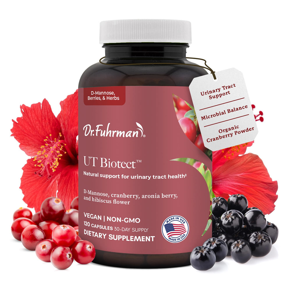 Dr. Fuhrman UT Biotect cranberry PACs show 36 mg per serving for urinary balance.