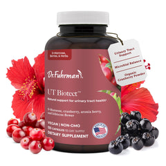 Dr. Fuhrman UT Biotect cranberry PACs show 36 mg per serving for urinary balance.