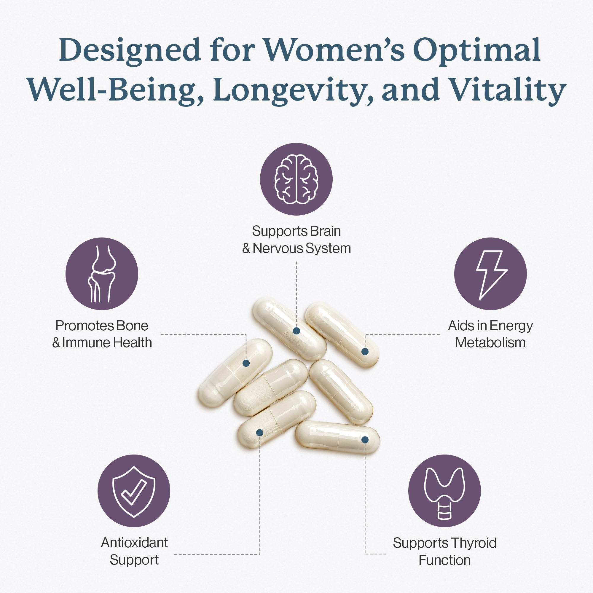 Capsules of Dr. Fuhrman Women's Multivitamin symbolizing plant based nutrition