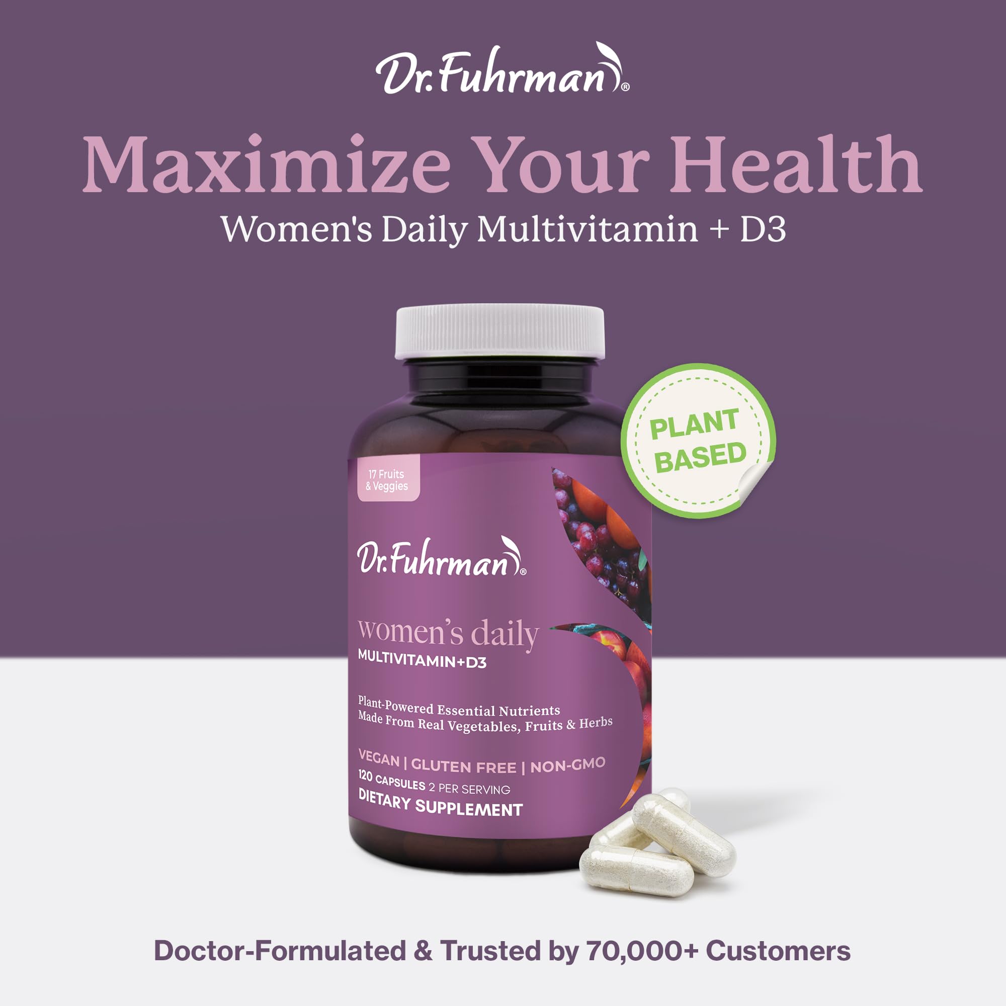 Made in USA Dr. Fuhrman Women's Multivitamin with GMP standards