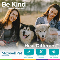 DR.GARBER'S Maxwell Pet packaging shows a convenient 90 ml bottle for ongoing use.