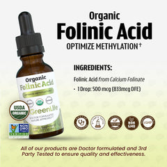 Calcium folinate form shown as the clinically recognized folate option.
