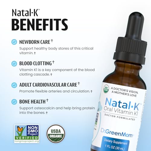 Natal K Drops with dosing dropper for precise newborn administration