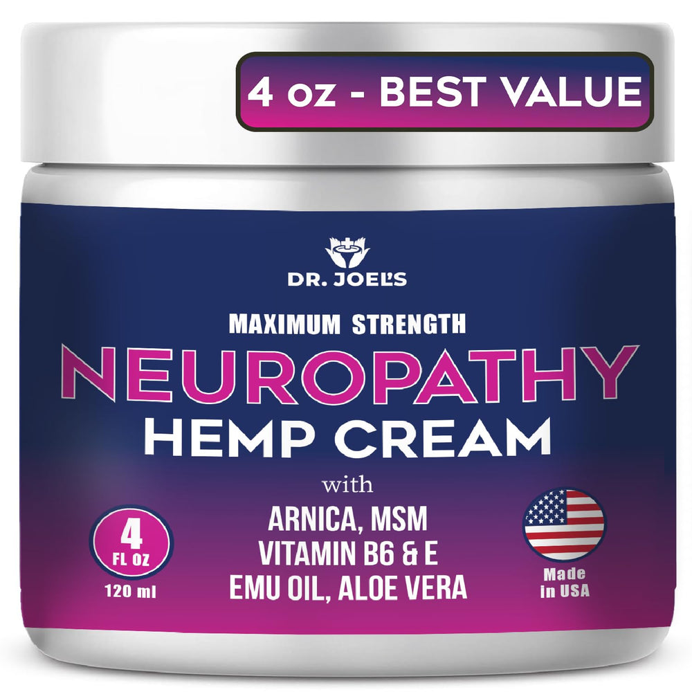 Dr. JOEL'S Neuropathy Cream bottle ready for targeted nerve comfort at home.